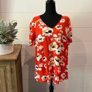 Daniel Rainn Plus Size Floral Top